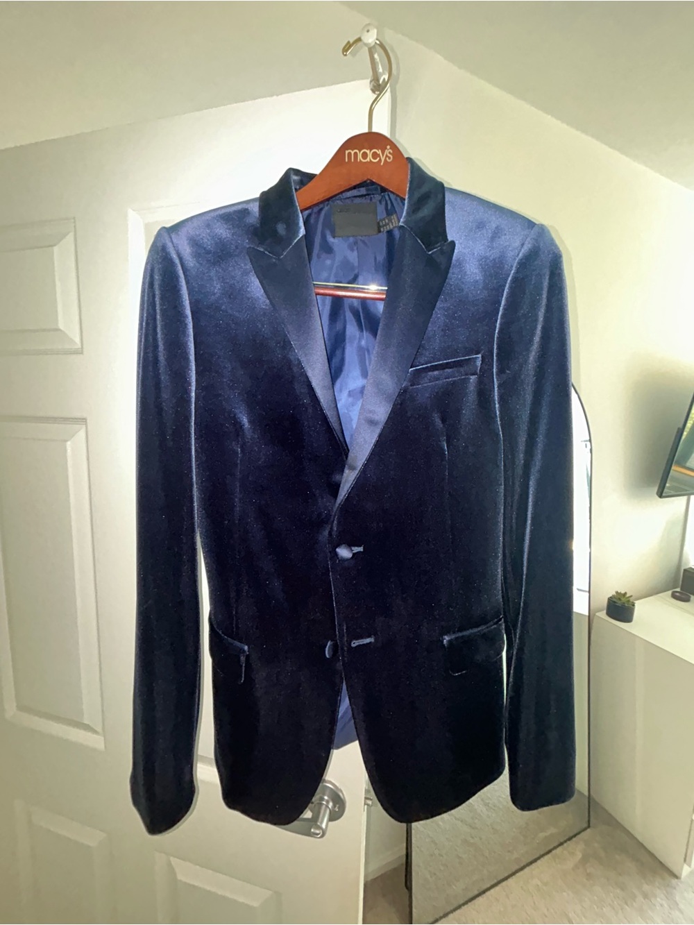 ASOS Navy Velvet Blazer